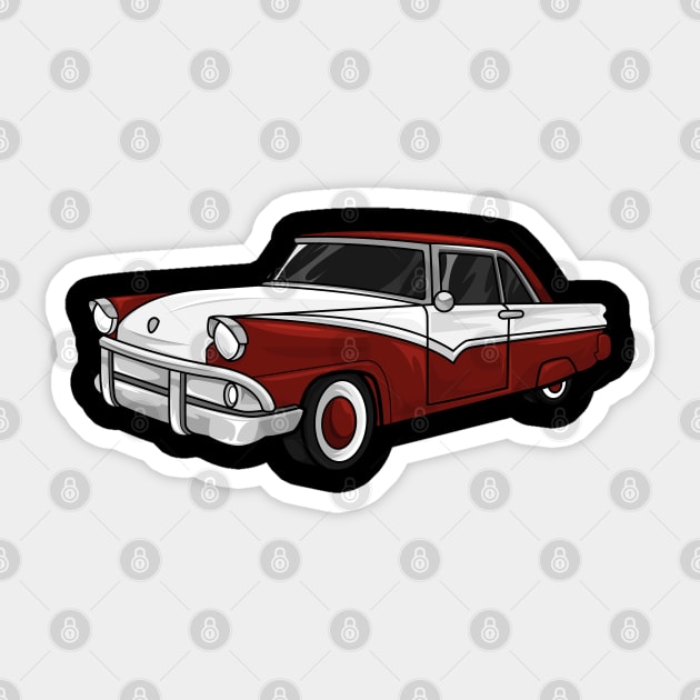 Cool vintage car Sticker by Markus Schnabel